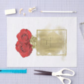 Bloemige Mode Parfumfles Rode Rozen Gouden Glamour Tissuepapier (Craft)