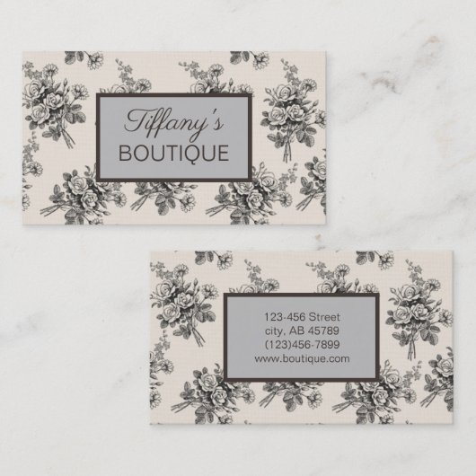  bloemige mode SPA schoonheidssalon Visitekaartje (Voorkant / Achterkant)