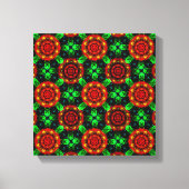 Bloemige Moderne Boho Elegante Abstracte Patroon # Canvas Afdruk (Voorkant)