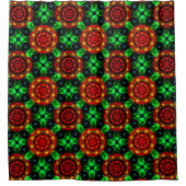 Bloemige Moderne Boho Elegante Abstracte Patroon # Douchegordijn (Voorkant)
