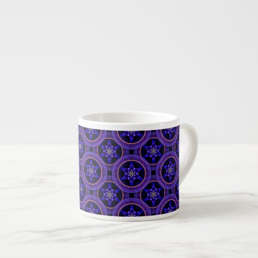 Bloemige Moderne Boho Elegante Abstracte Patroon # Espresso Kop (Voorkant rechts)