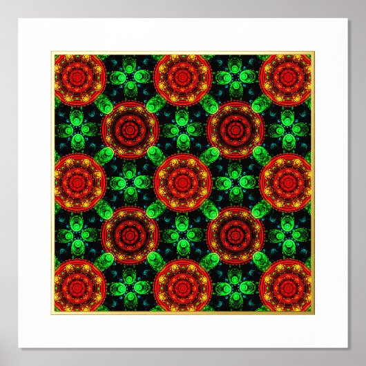 Bloemige Moderne Boho Elegante Abstracte Patroon # Folie Afdrukken (Voorkant)