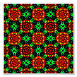 Bloemige Moderne Boho Elegante Abstracte Patroon # Foto Afdruk