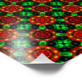 Bloemige Moderne Boho Elegante Abstracte Patroon # Foto Afdruk (Hoek)