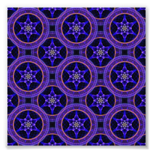 Bloemige Moderne Boho Elegante Abstracte Patroon # Foto Afdruk (Voorkant)