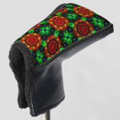 Bloemige moderne boho elegante abstracte patroon # golfheadcover (3/4 voorkant)