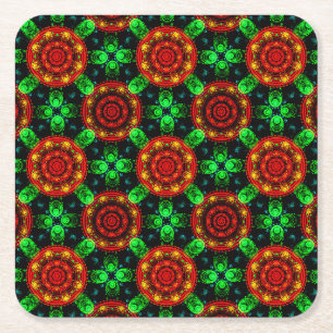 Bloemige Moderne Boho Elegante Abstracte Patroon # Kartonnen Onderzetters
