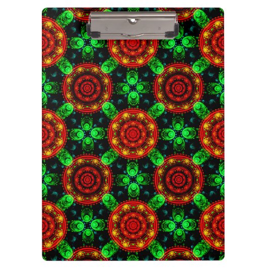 Bloemige Moderne Boho Elegante Abstracte Patroon # Klembord (Voorkant)