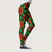 Bloemige Moderne Boho Elegante Abstracte Patroon # Leggings (Rechts)
