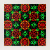 Bloemige Moderne Boho Elegante Abstracte Patroon # Legpuzzel (Horizontaal)