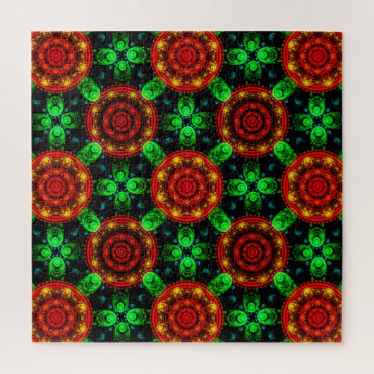 Bloemige Moderne Boho Elegante Abstracte Patroon # Legpuzzel (Verticaal)