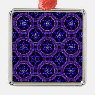 Bloemige Moderne Boho Elegante Abstracte Patroon # Metalen Ornament