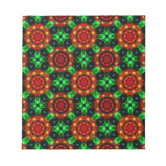 Bloemige Moderne Boho Elegante Abstracte Patroon # Notitieblok (Voorkant)