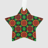Bloemige Moderne Boho Elegante Abstracte Patroon # Ornament (achterkant)