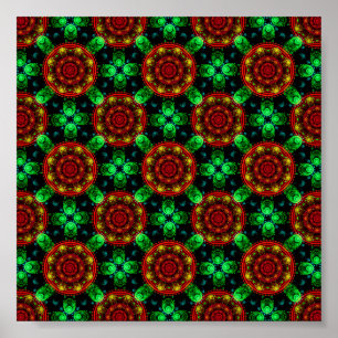 Bloemige Moderne Boho Elegante Abstracte Patroon # Poster