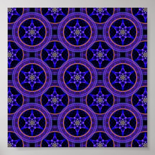 Bloemige Moderne Boho Elegante Abstracte Patroon # Poster (Voorkant)
