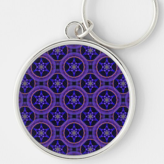 Bloemige Moderne Boho Elegante Abstracte Patroon # Sleutelhanger (Voorkant)