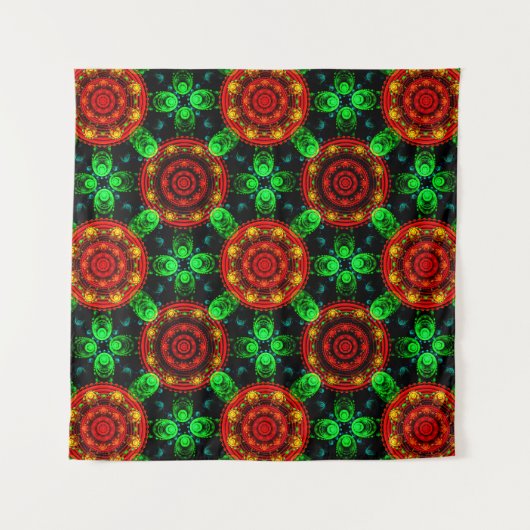 Bloemige Moderne Boho Elegante Abstracte Patroon # Wandkleed (Voorkant)