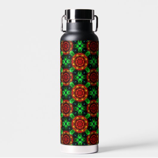 Bloemige Moderne Boho Elegante Abstracte Patroon # Waterfles (Voorkant)