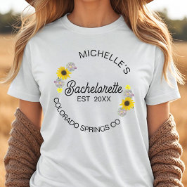 Bloemige Moderne Jubileum Bachelorette Feest Tri-Blend Shirt