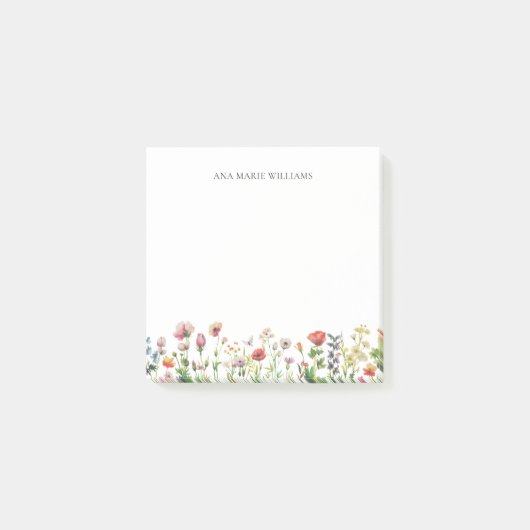 Bloemige Moderne Minimalist Post-it® Notes (Voorkant)