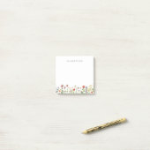 Bloemige Moderne Minimalist Post-it® Notes (Op bureau)