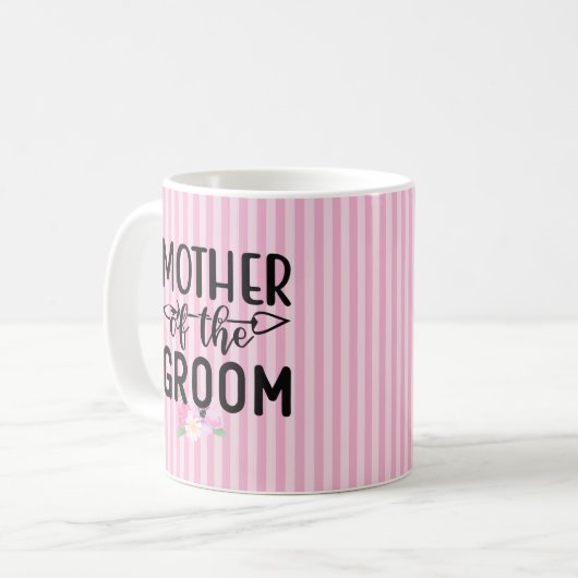 Bloemige moeder van de bruidegom koffiemok (Voorkant links)