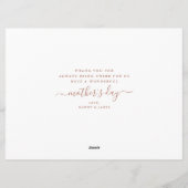 Bloemige Moederdag Cake Topper/ Kaart (Achterkant)