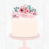 Bloemige Moederdag Cake Topper/ Kaart