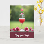 Bloemige Moederdag Drankkaart Kaart (Gele Bloem)