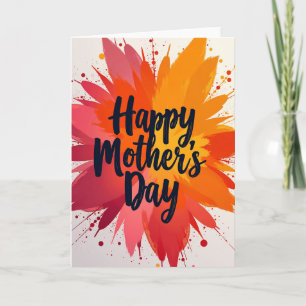 Bloemige Moederdag Kaart met Opschrift