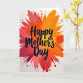 Bloemige Moederdag Kaart met Opschrift (Gele Bloem)