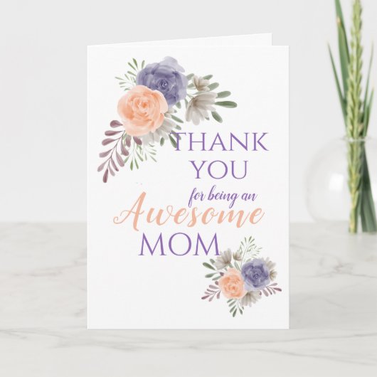 Bloemige Moederdag Pioenroos Feestdagen Kaart (Voorkant)