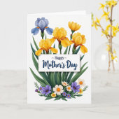 Bloemige Moederdag Wenskaart Kaart (Gele Bloem)