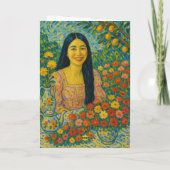 Bloemige Moederdagkaart Feestdagen Kaart (Achterkant)