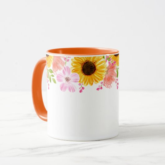 Bloemige mok (Voorkant links)