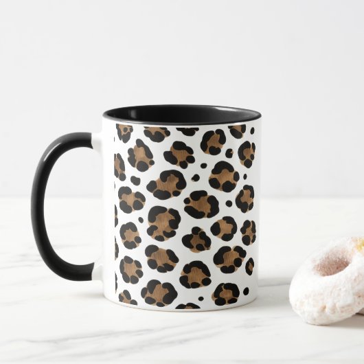Bloemige mok – Elegant rozenontwerp (Met donut)