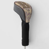 Bloemige Monogram Initiaal B Elegant Gepersonalise Golfheadcover (Schuin)