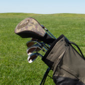 Bloemige Monogram Initiaal C Elegant Persoonlijk Golfheadcover (Insitu)