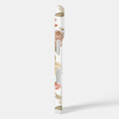 bloemige monogram pastel perzik boho Case-Mate iPhone case (Achterkant / Rechts)