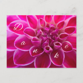 Bloemige mooie dankkaart met 1001 woorden briefkaart