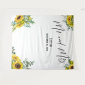 Bloemige Mr en Mrs Fotobehang Wandkleed (Voorkant (horizontaal))