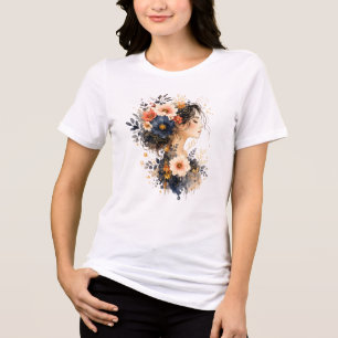 Bloemige Muze Tri-Blend Shirt