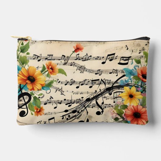 Bloemige muzikale thema etui (Voorkant)