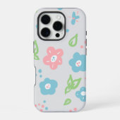 Bloemige Naadloos Patroon iPhone Hoesje (Achterkant)