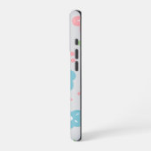 Bloemige Naadloos Patroon iPhone Hoesje (Linkerkant)