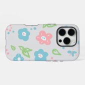 Bloemige Naadloos Patroon iPhone Hoesje (Achterkant horizontaal)