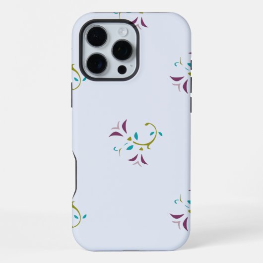 Bloemige Naadloos Patroon iPhone Hoesje (Achterkant)