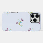 Bloemige Naadloos Patroon iPhone Hoesje (Achterkant horizontaal)