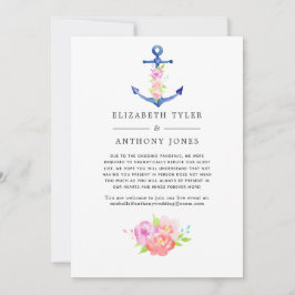 Bloemige Nautische Ingekorte Gastlijst Aankondiging